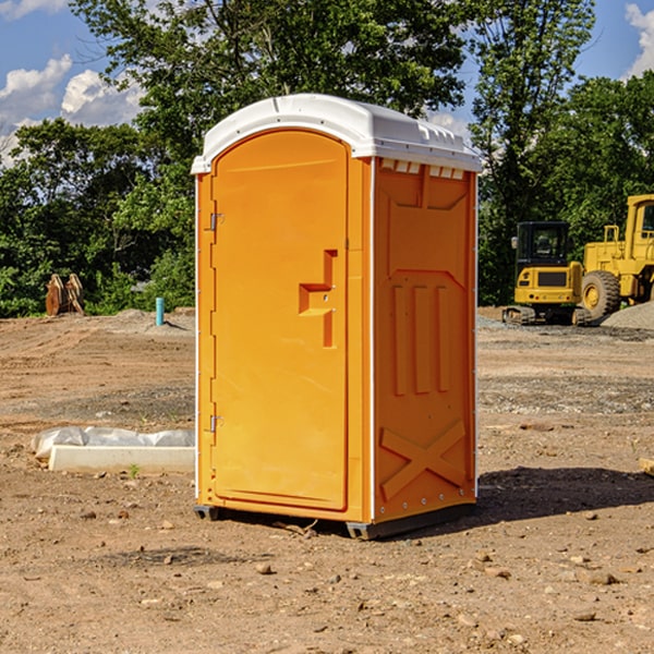 how often are the portable restrooms cleaned and serviced during a rental period in Grant County Nebraska